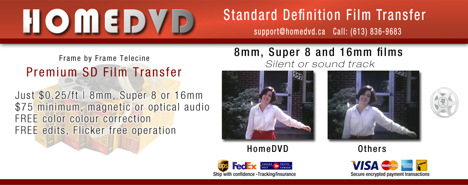 Premium SD Film Transfers